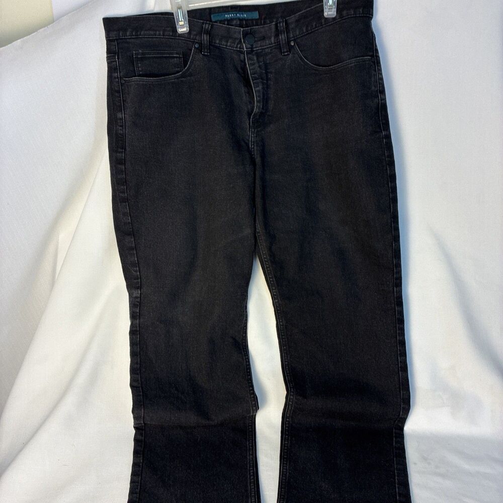 Perry Ellis Mens Denim Jeans 36x30 Black Cotton Blend Straight RS5825 relaxed